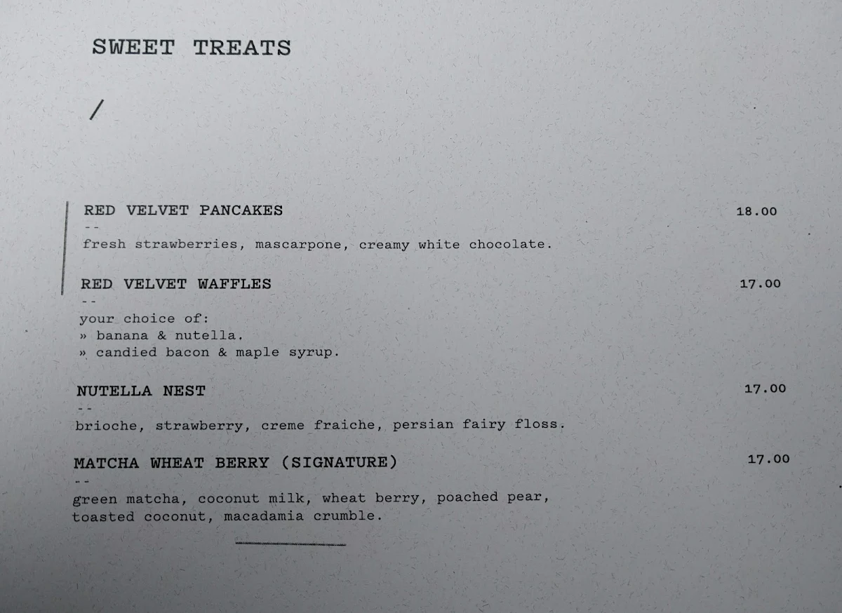 Menu, Local Mbassy