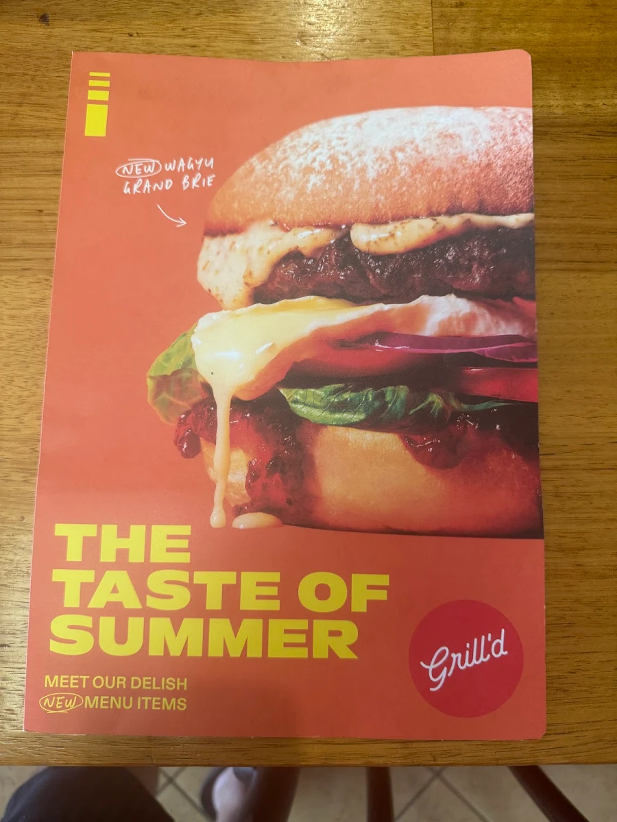 Menu, Grill'd Burgers - Mt Lawley
