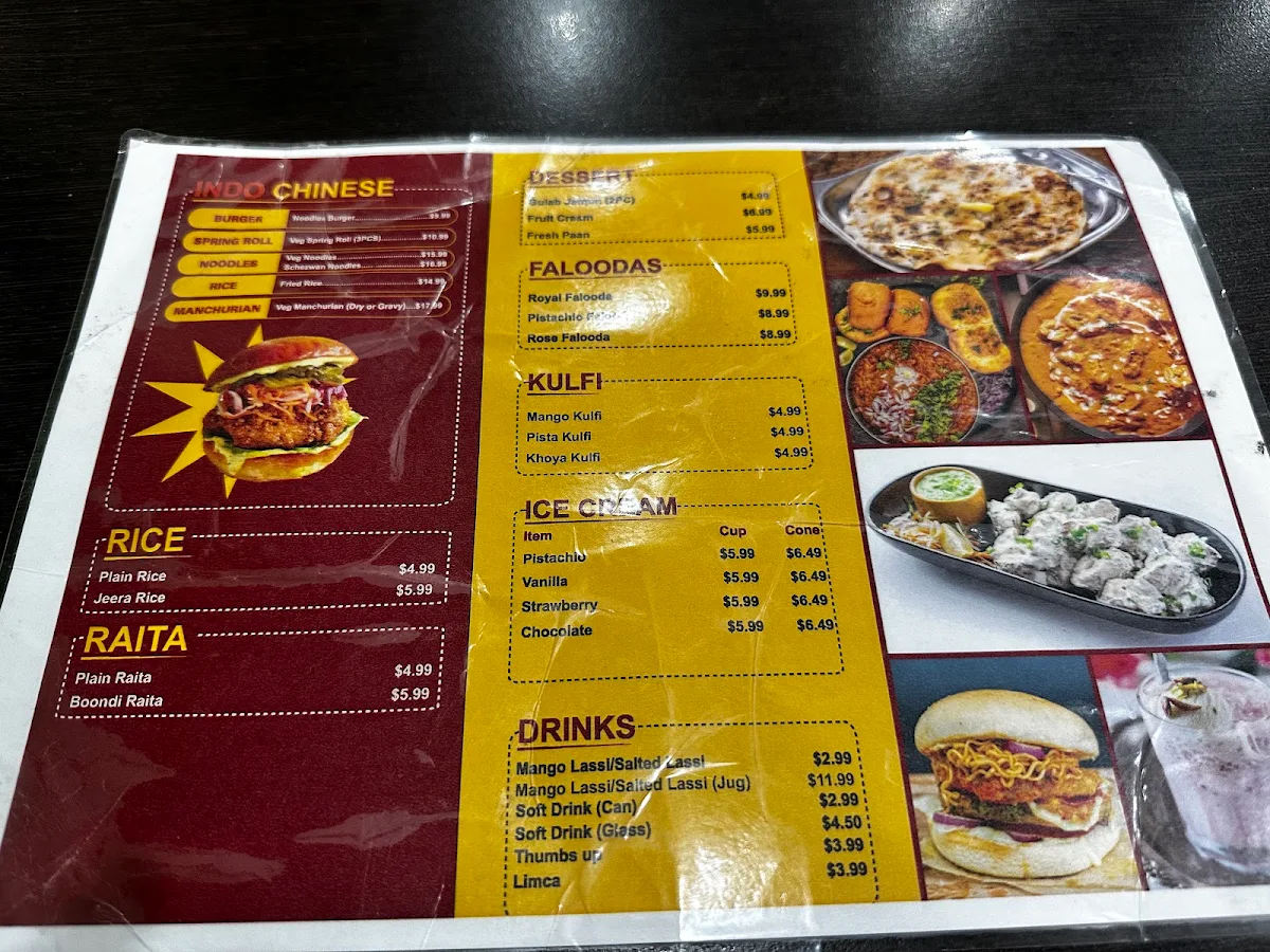 Menu, Sahib E Swad - Clayton