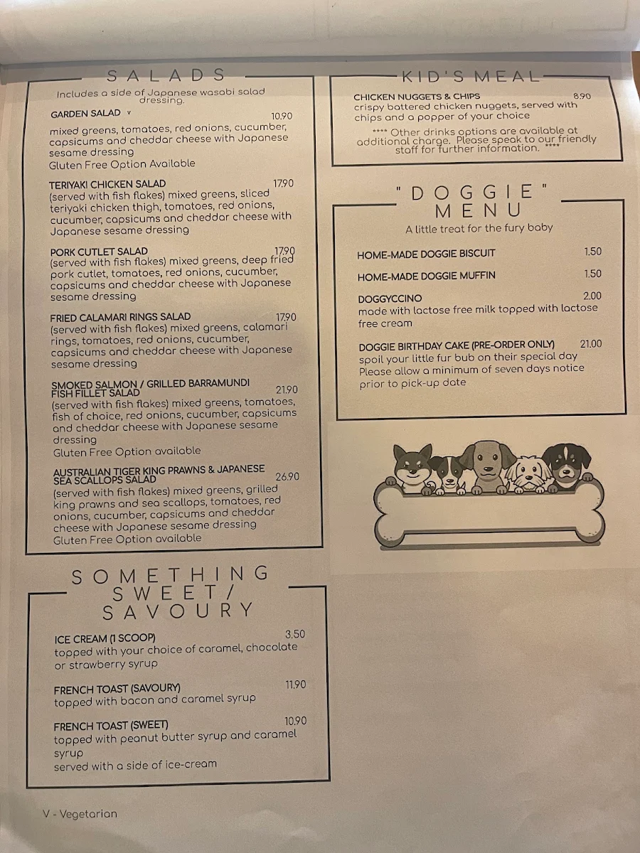 Menu, Woofissimo