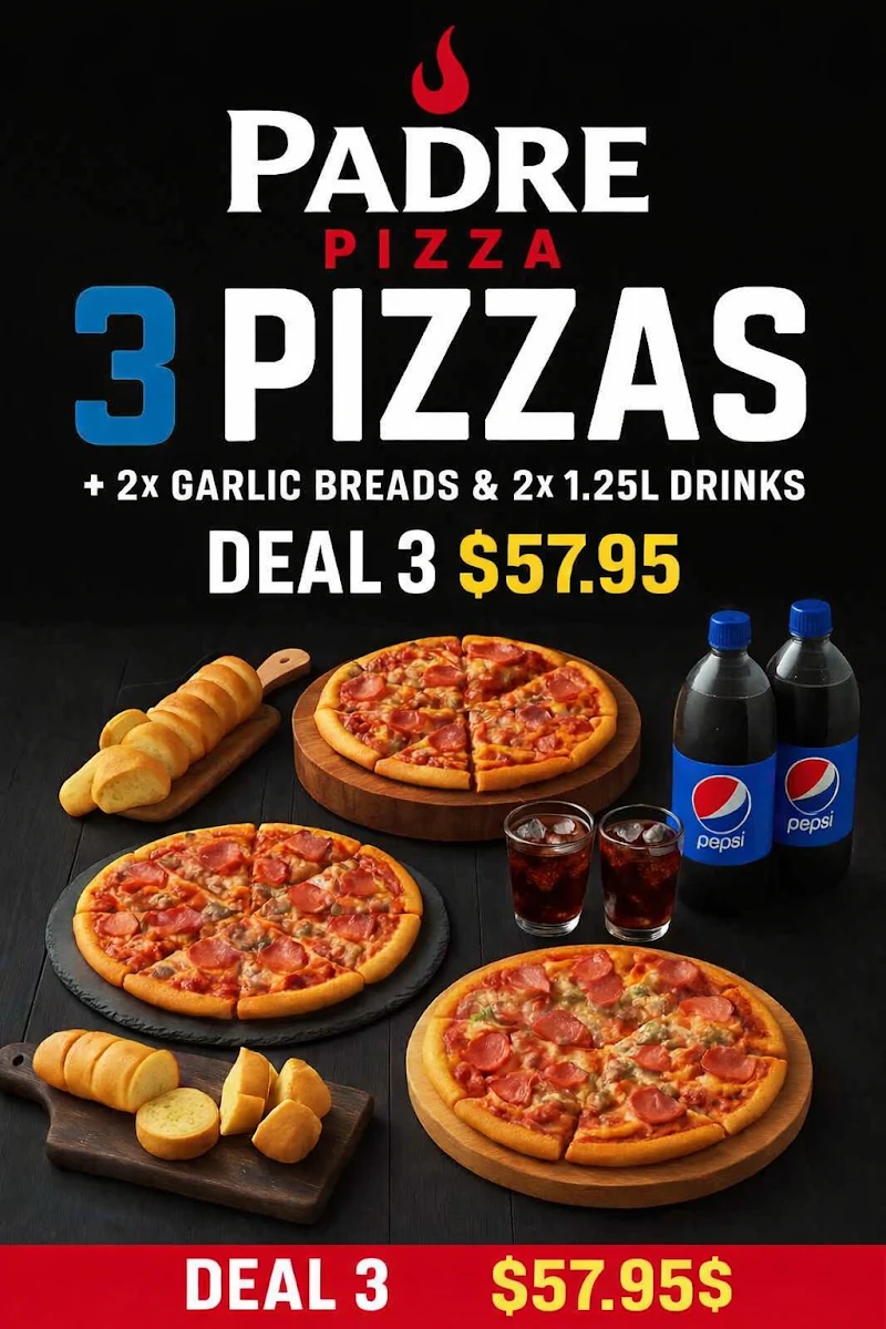 Menu, Padre Pizzeria