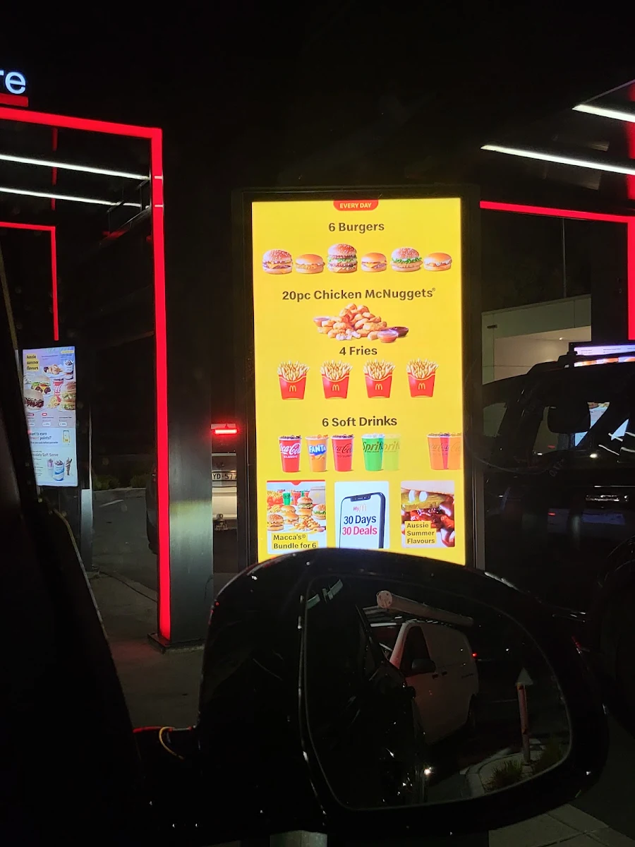 Menu, McDonald's