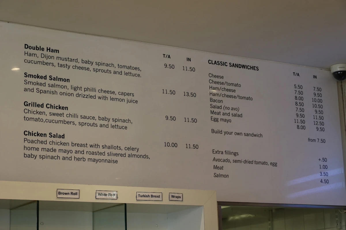 Menu, Michael's Double Bay