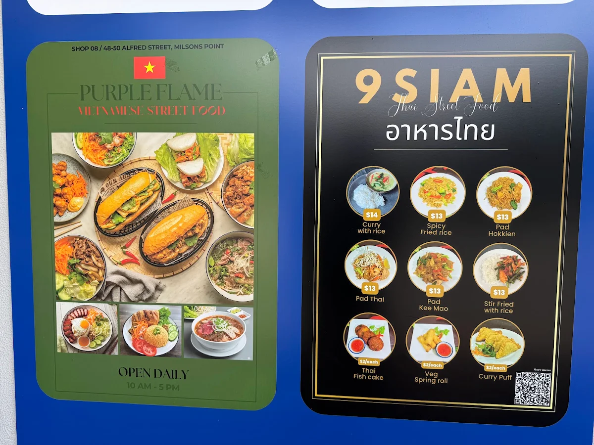 Menu, 9SIAM Thai Street Food