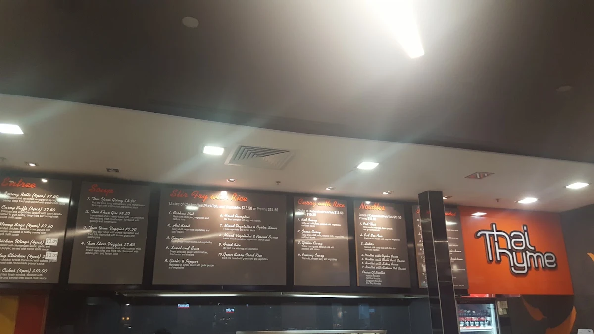 Menu, Thai Thyme