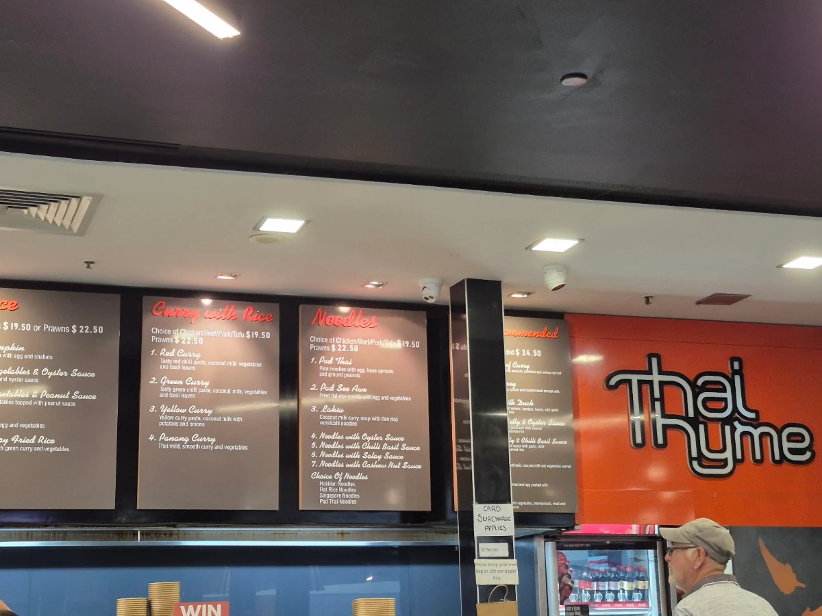 Menu, Thai Thyme