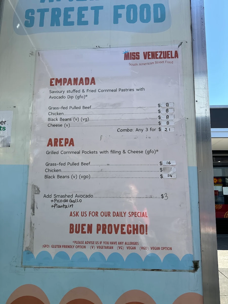 Menu, Miss Venezuela