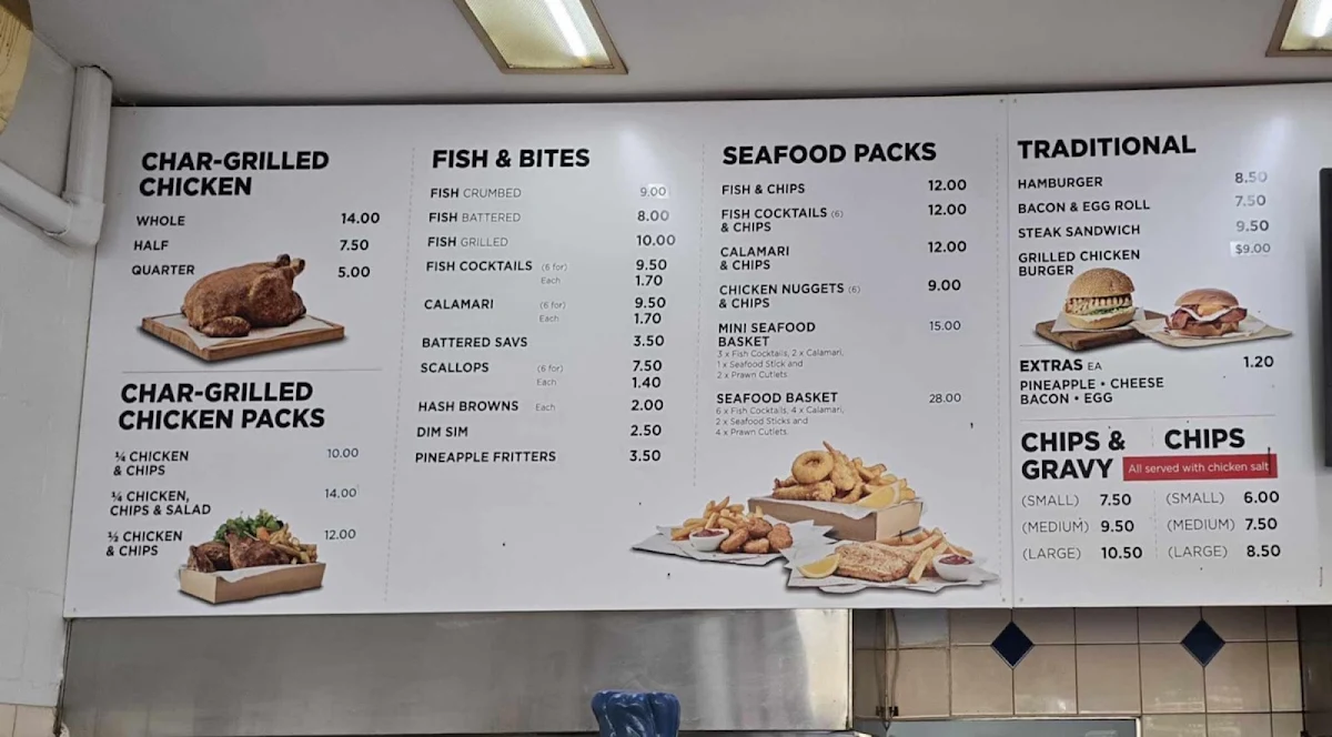 Menu, Rosenthal Takeaway