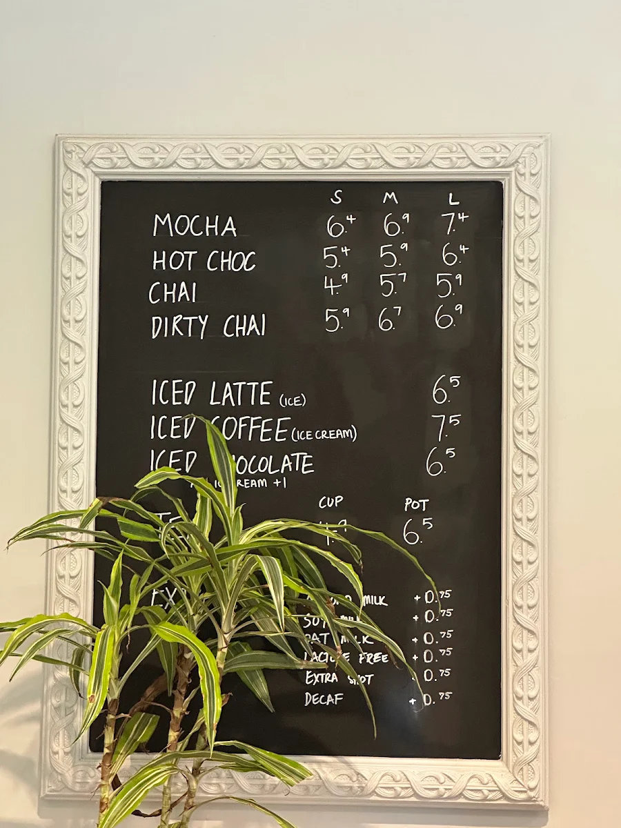 Menu, Veneziano Coffee