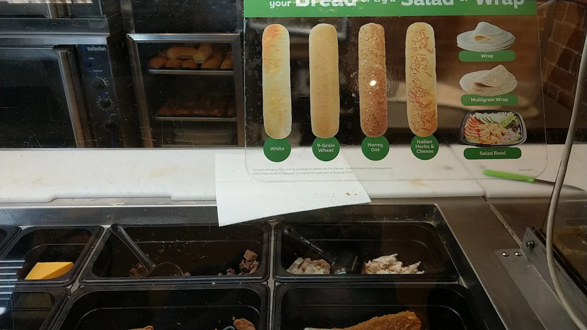 Menu, Subway