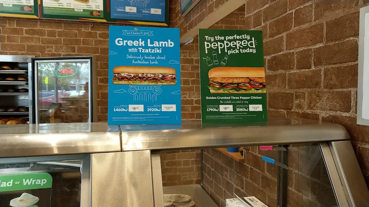 Menu, Subway