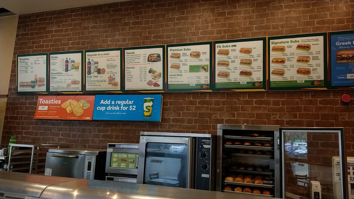 Menu, Subway