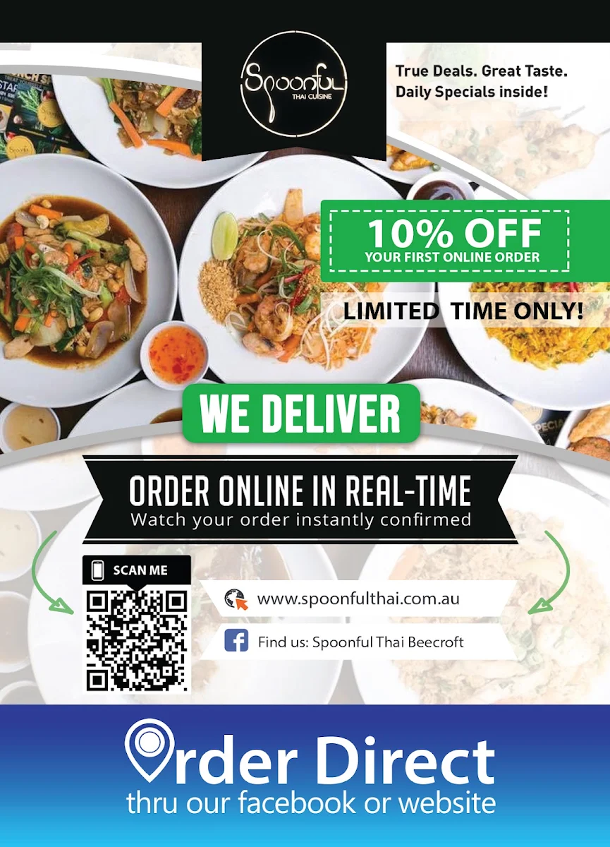 Menu, Spoonful Thai Cuisine Beecroft