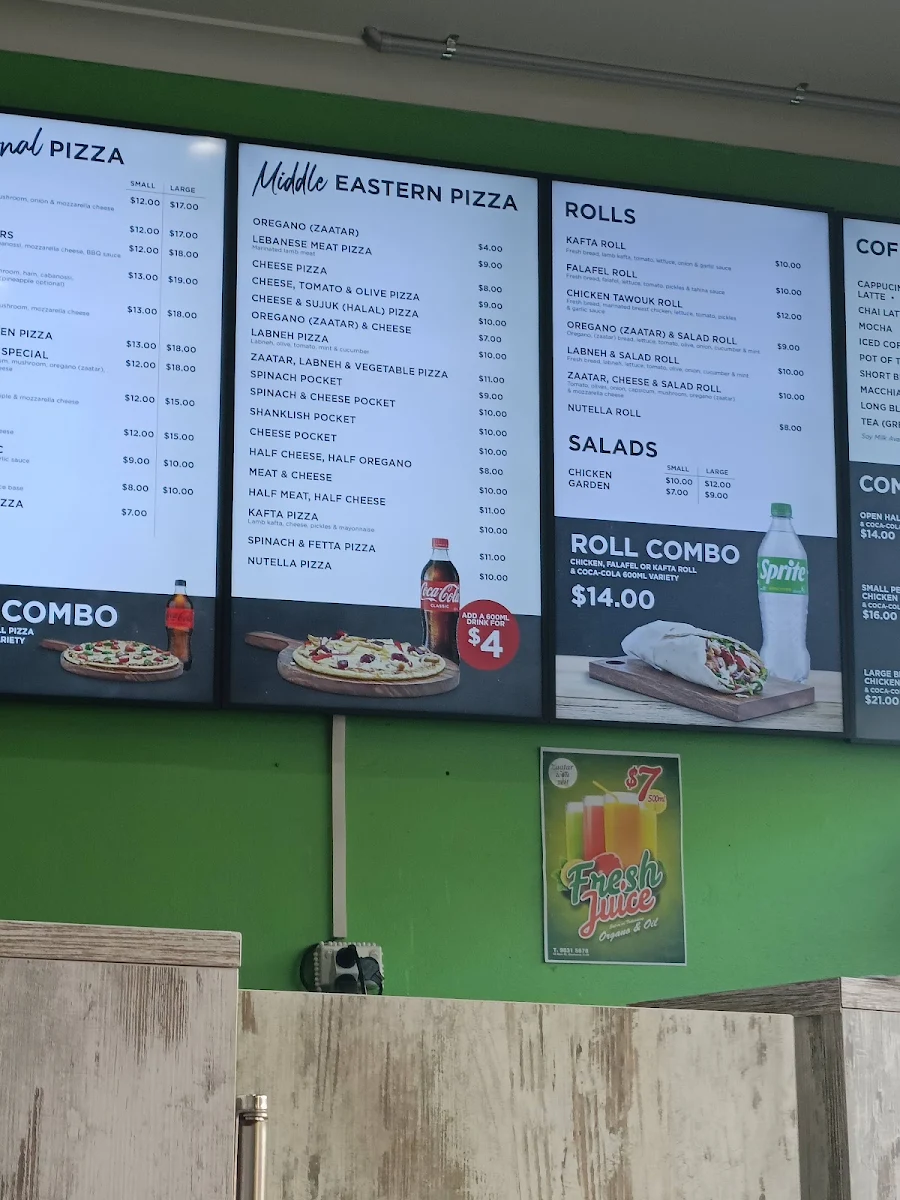 Menu, Oregano & Oil
