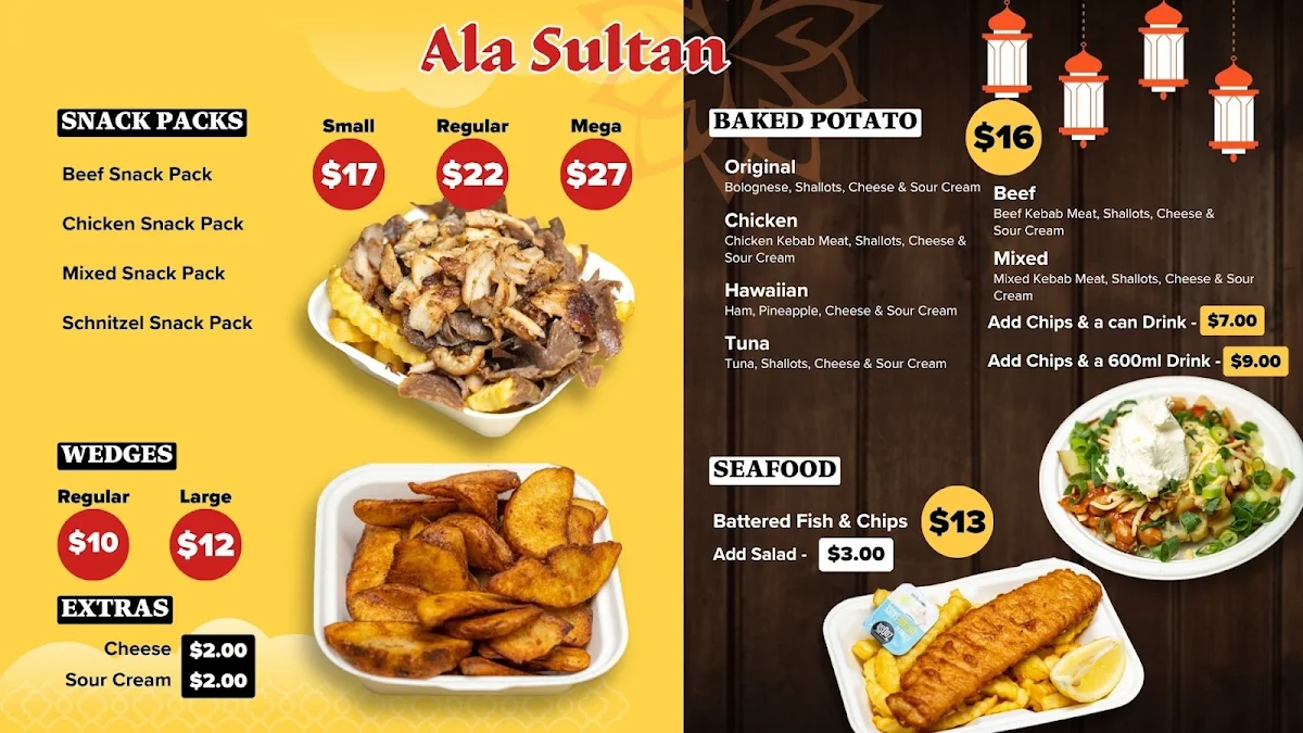 Menu, Ala Sultan
