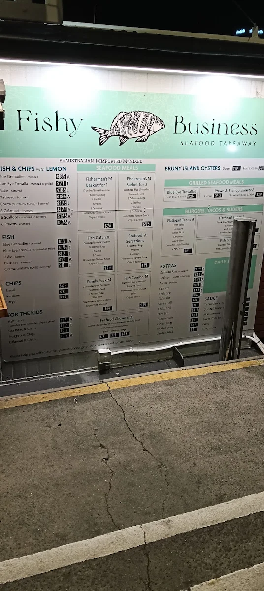 Menu, Fishy Business