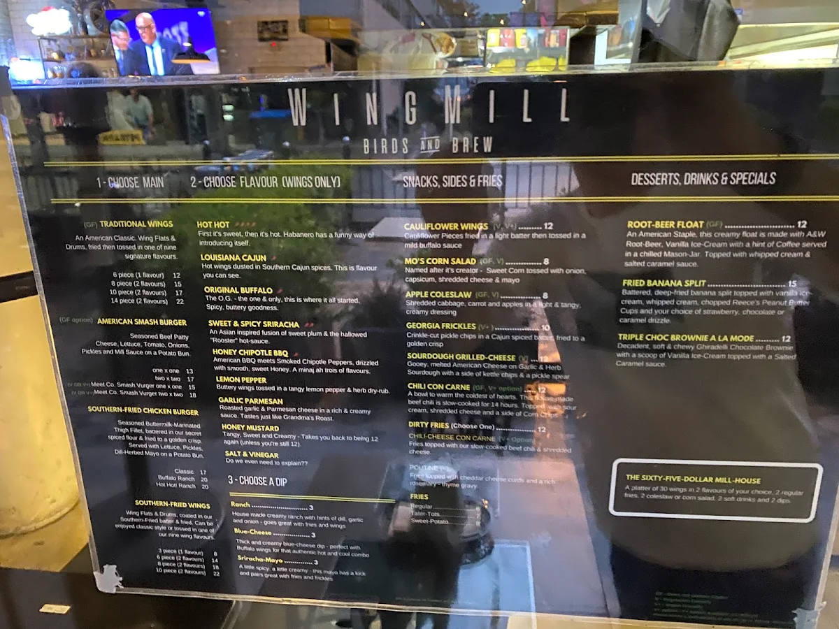 Menu, WingMill