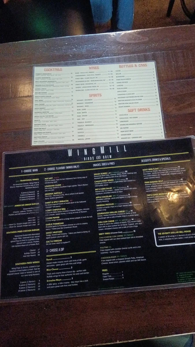 Menu, WingMill