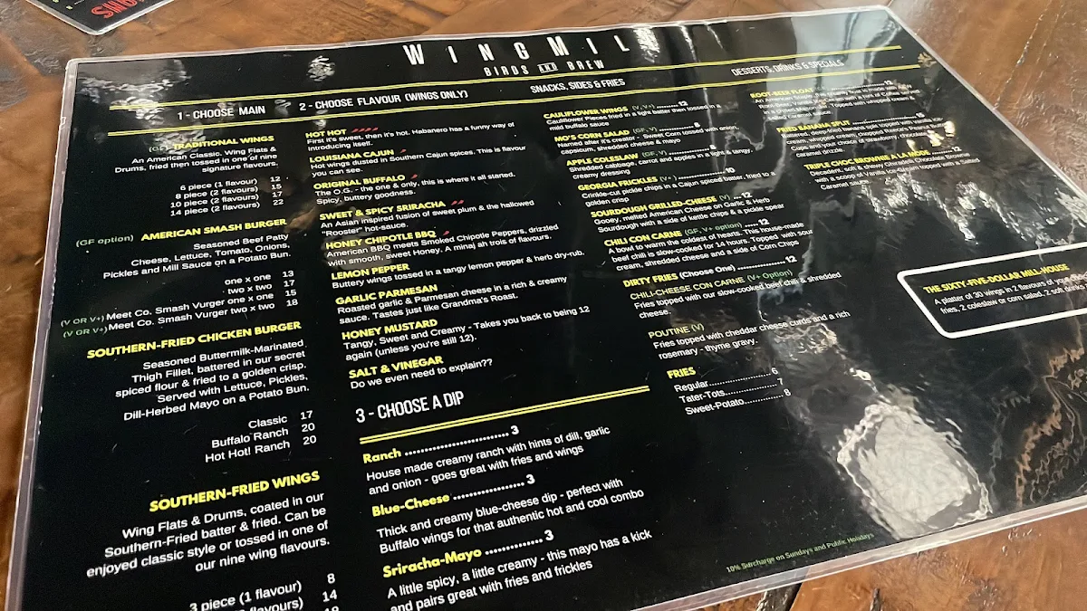 Menu, WingMill