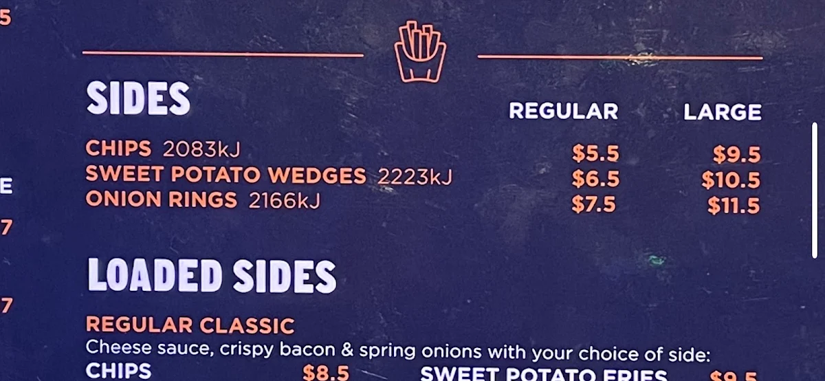 Menu, Pattysmiths Elwood