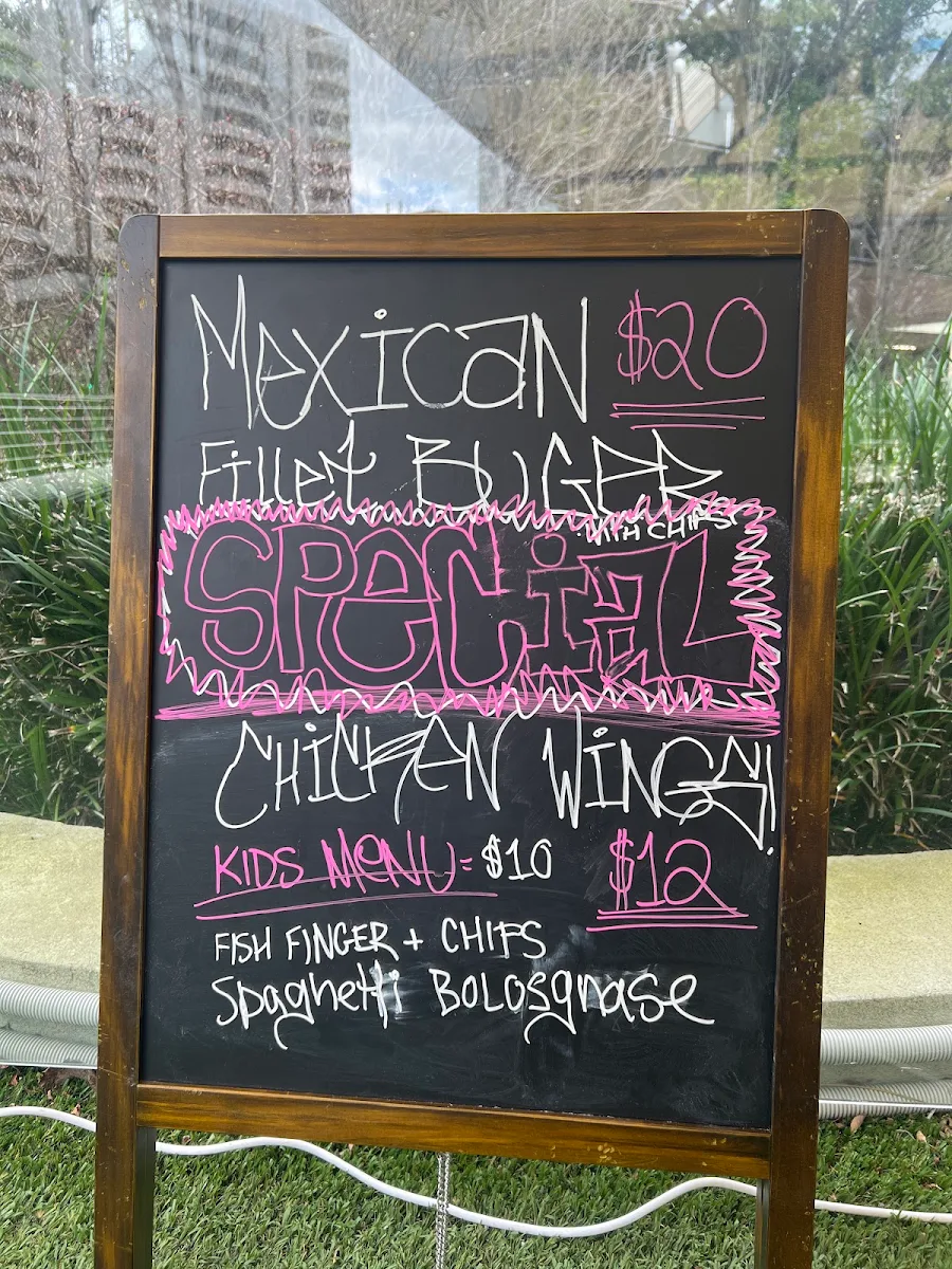 Menu, South Bar And Restaurant