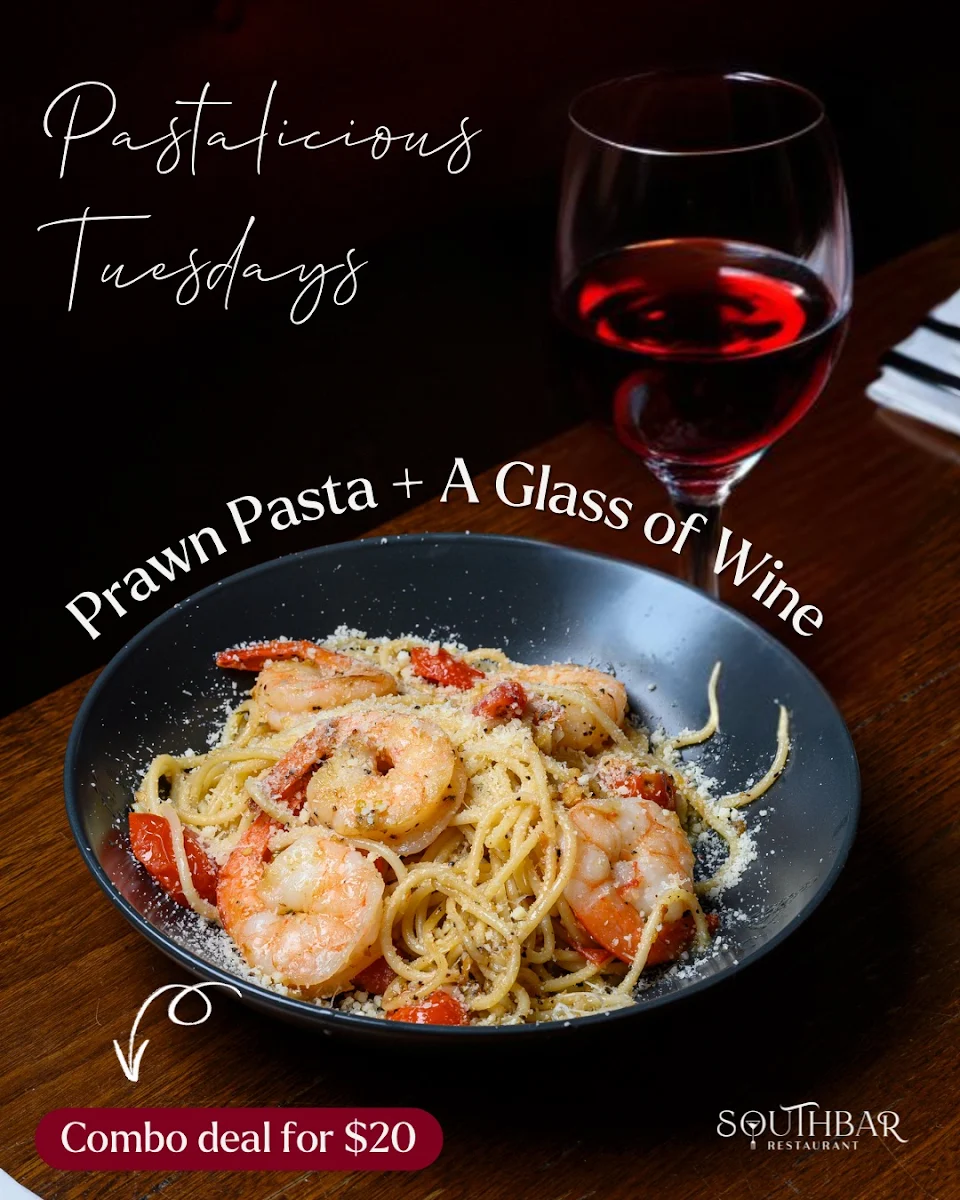 Menu, South Bar And Restaurant
