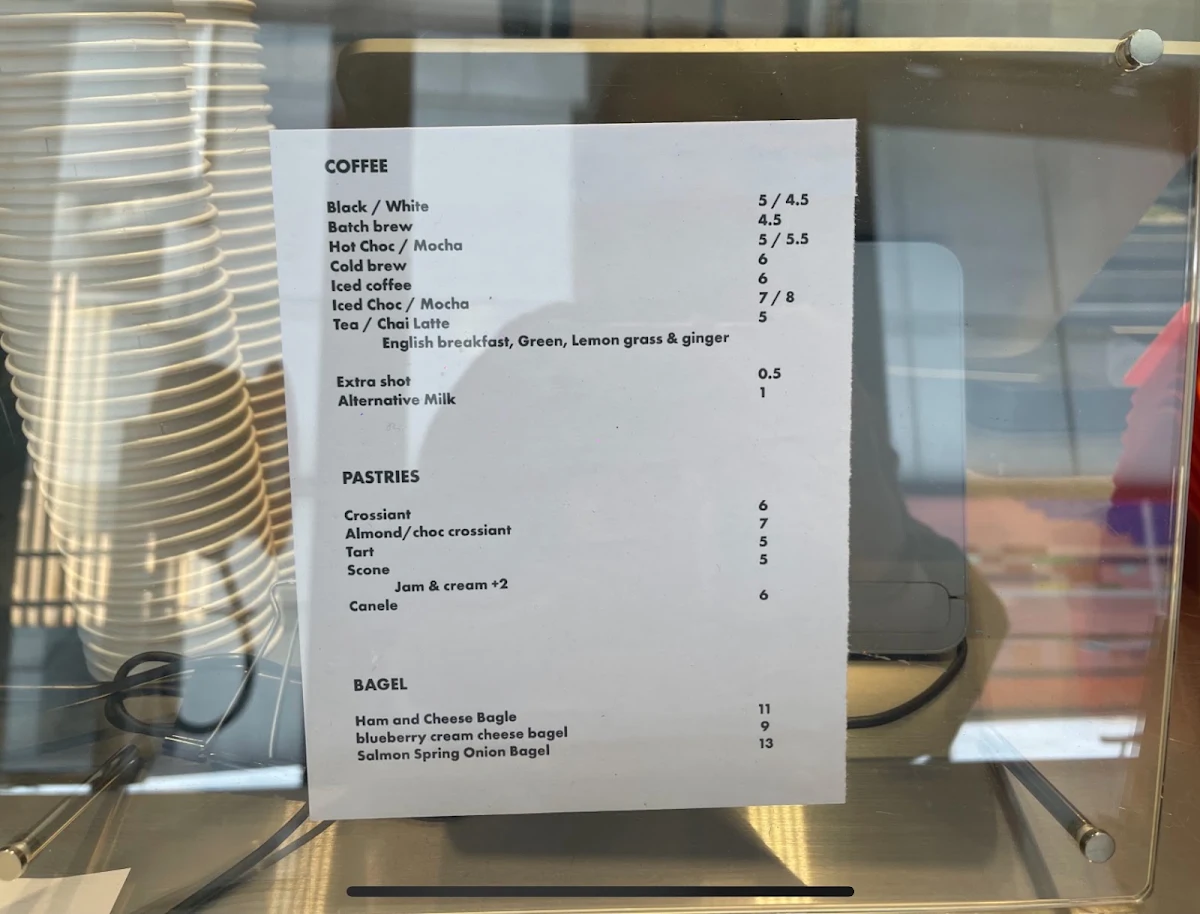 Menu, Leible Coffee Pitt St