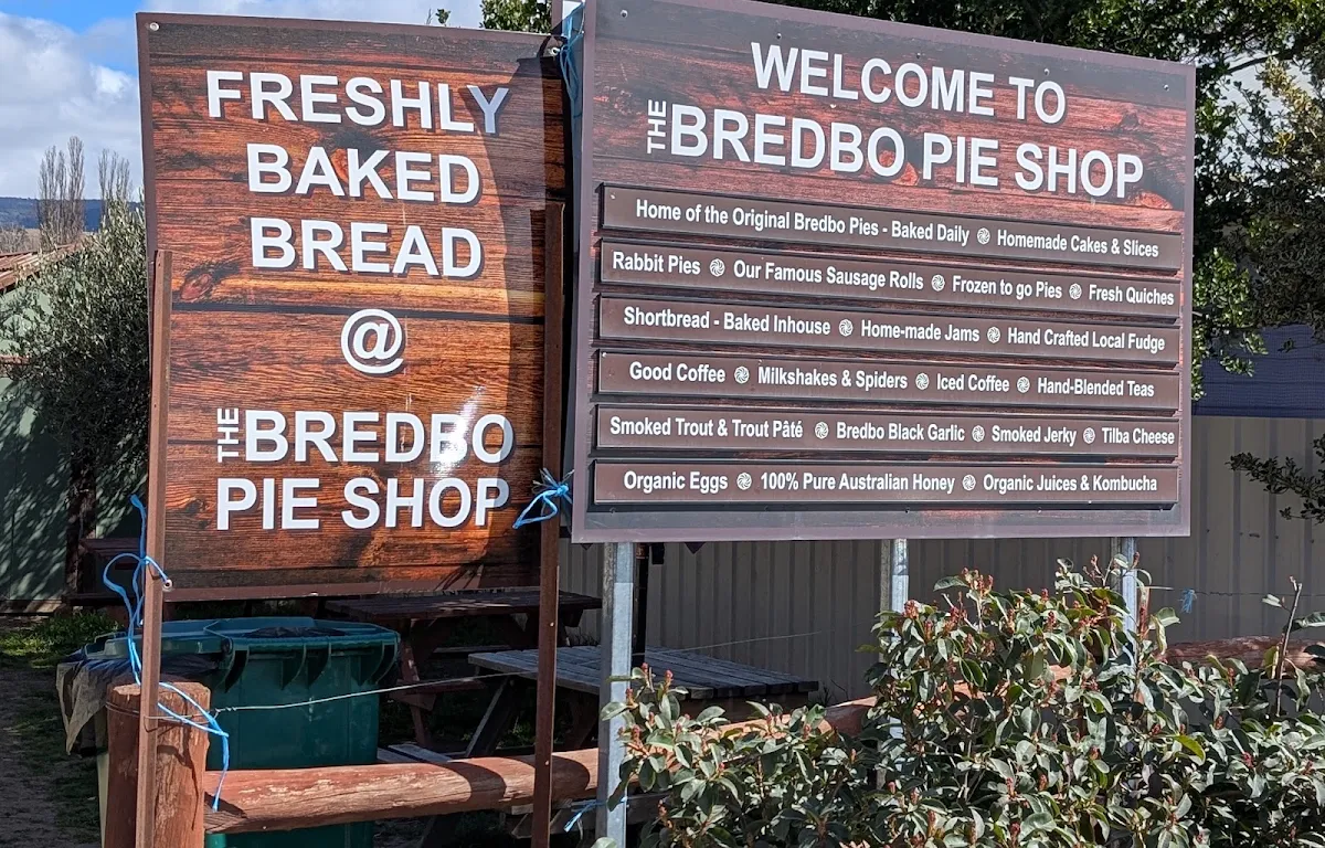 Menu, The Bredbo Pie Shop