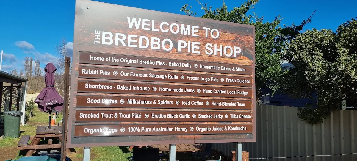 Menu, The Bredbo Pie Shop