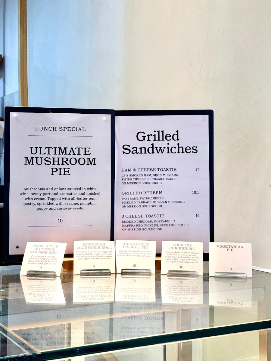 Menu, Sonoma Bakery Bowral