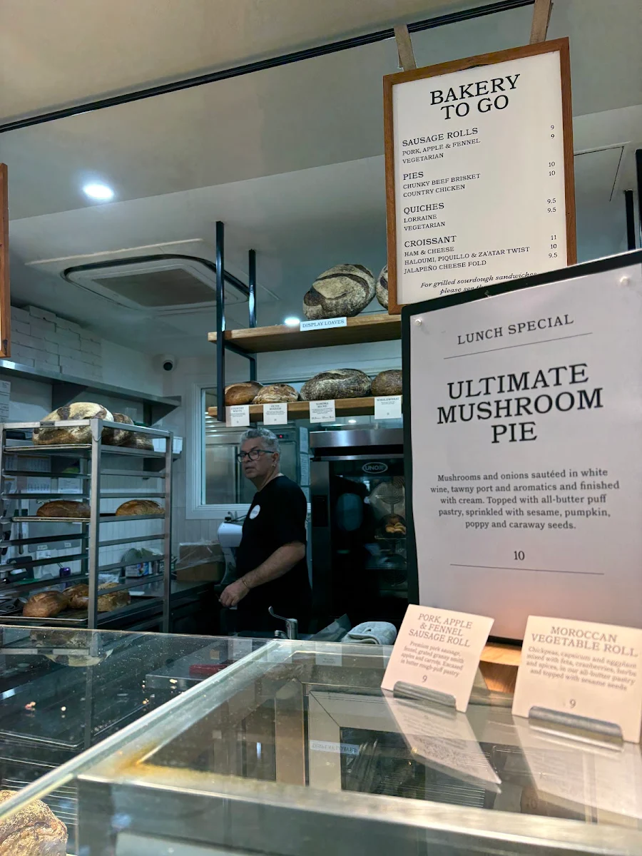 Menu, Sonoma Bakery Bowral