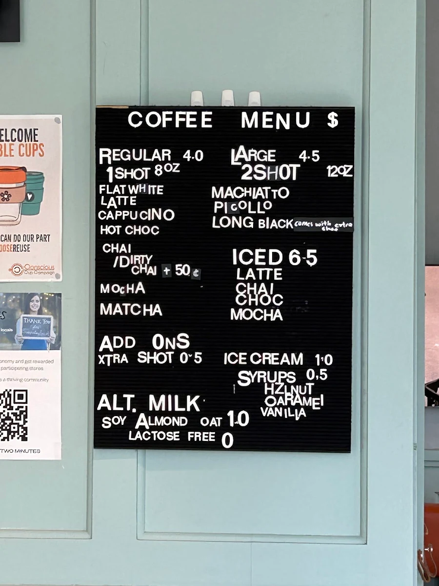 Menu, Rex Espresso