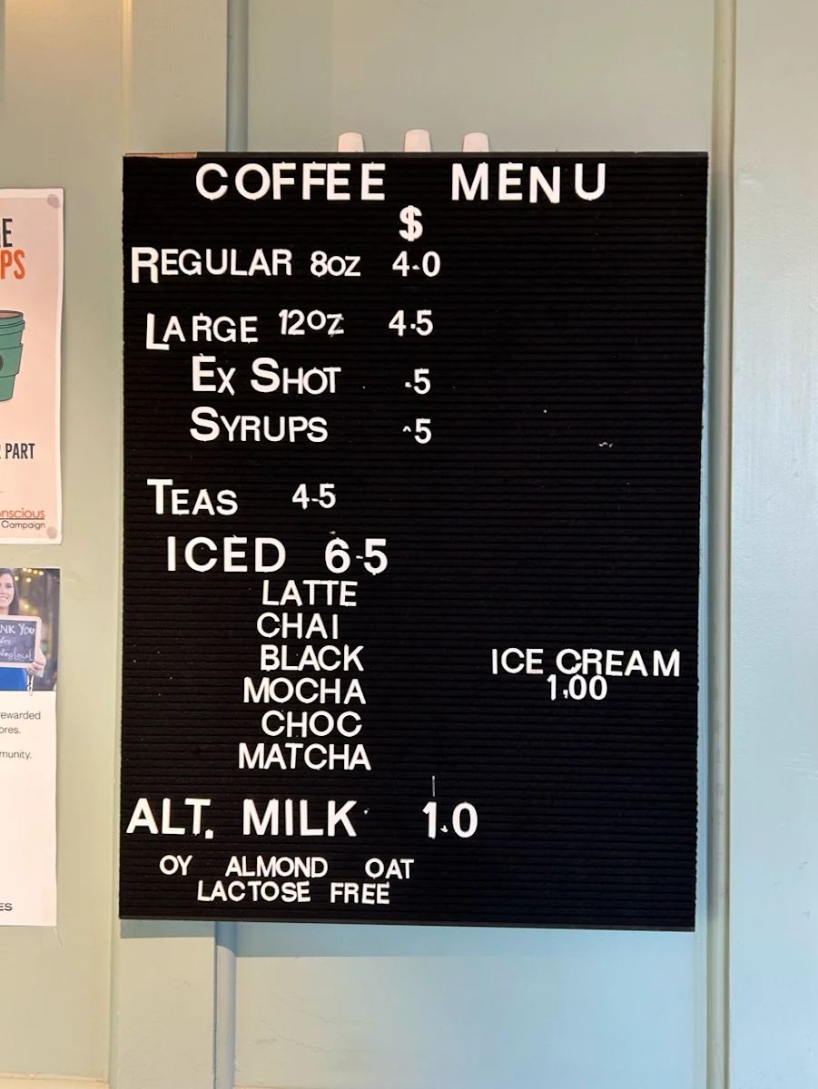 Menu, Rex Espresso