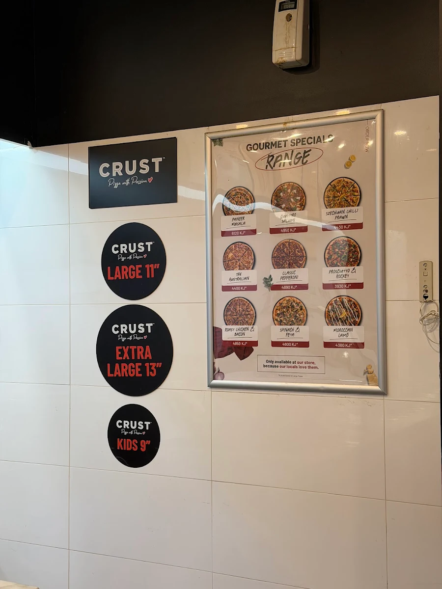 Menu, Crust Pizza Balaclava