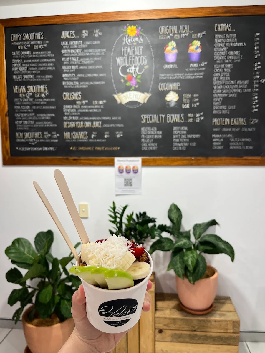 Menu, Helen's Heavenly Wholefoods Cafe