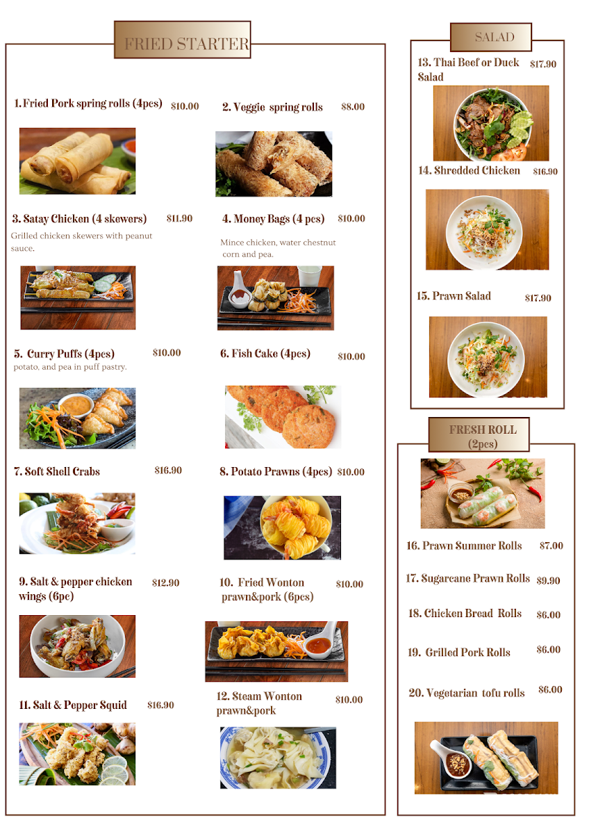 Menu, Asian Deli Vietnamese Thai & Coffee Restaurant