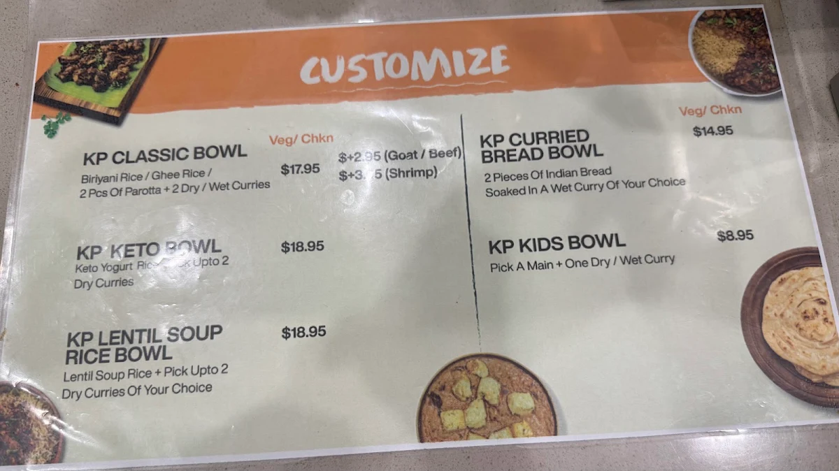 Menu, Kolapasi Maylands - Indian Restaurant
