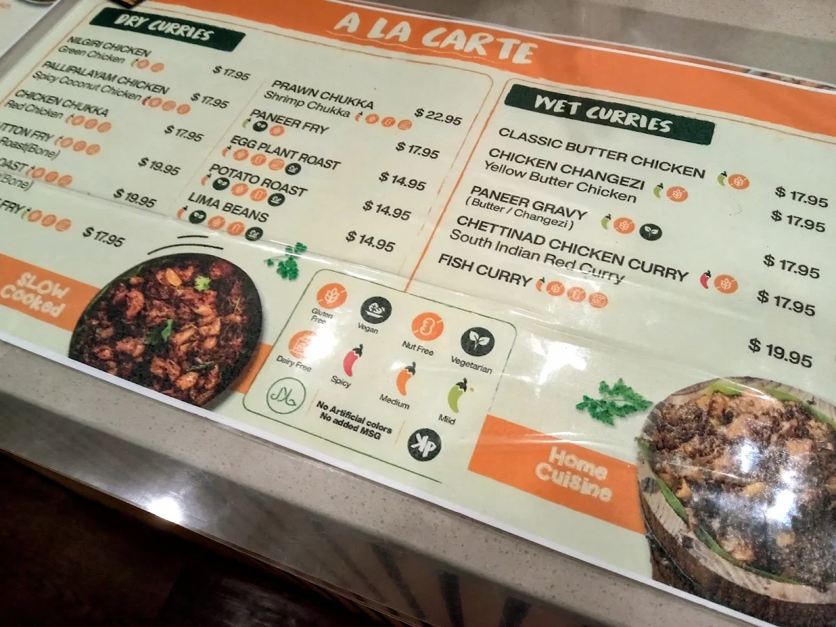 Menu, Kolapasi Maylands - Indian Restaurant