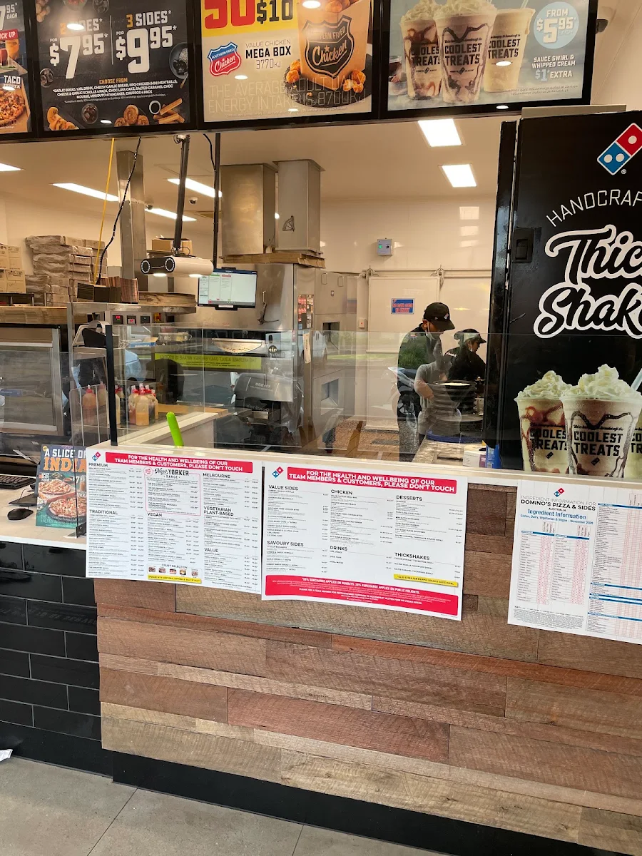 Menu, Domino's Pizza Maribyrnong