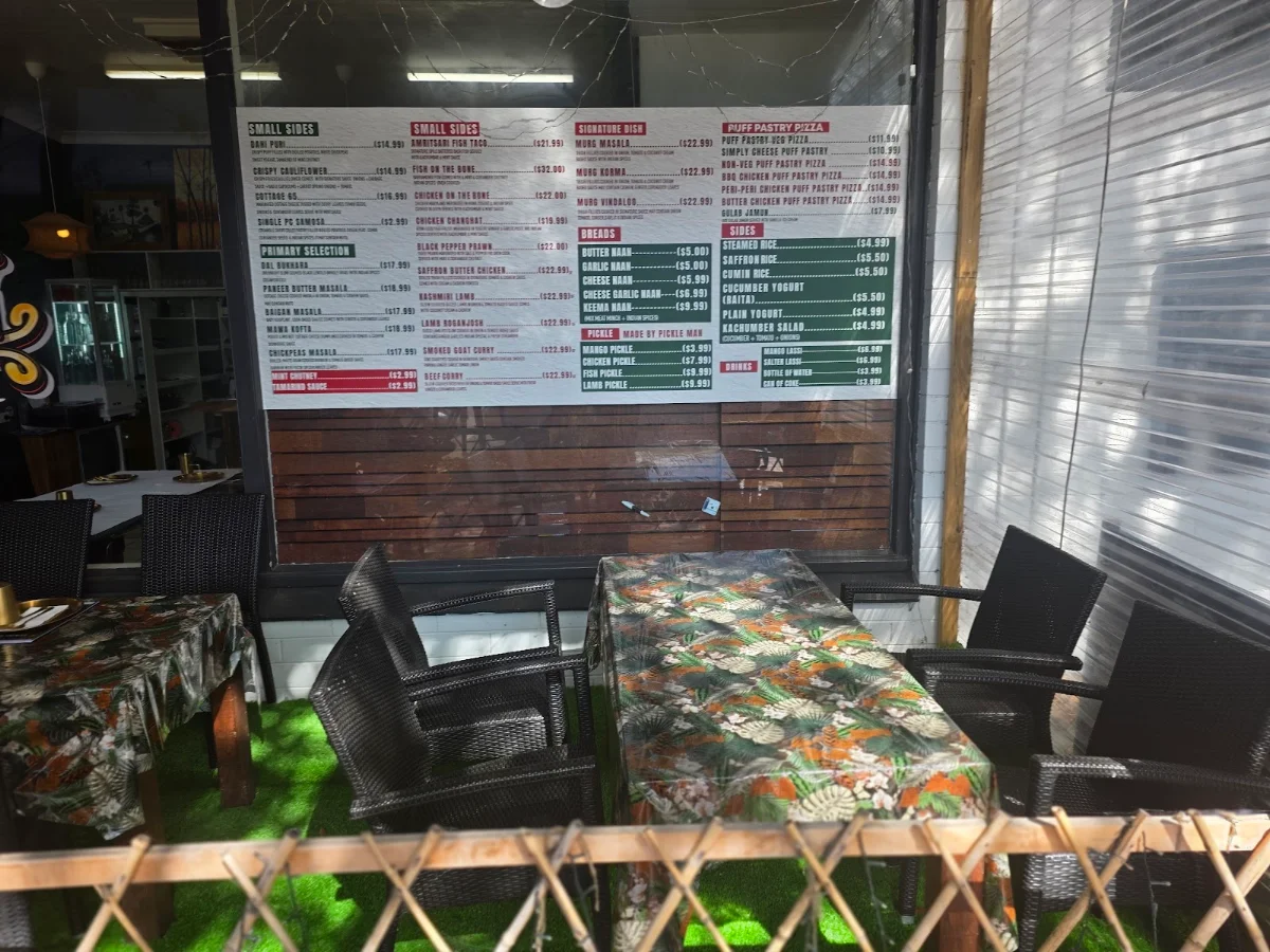 Menu, The Garden Tandoori