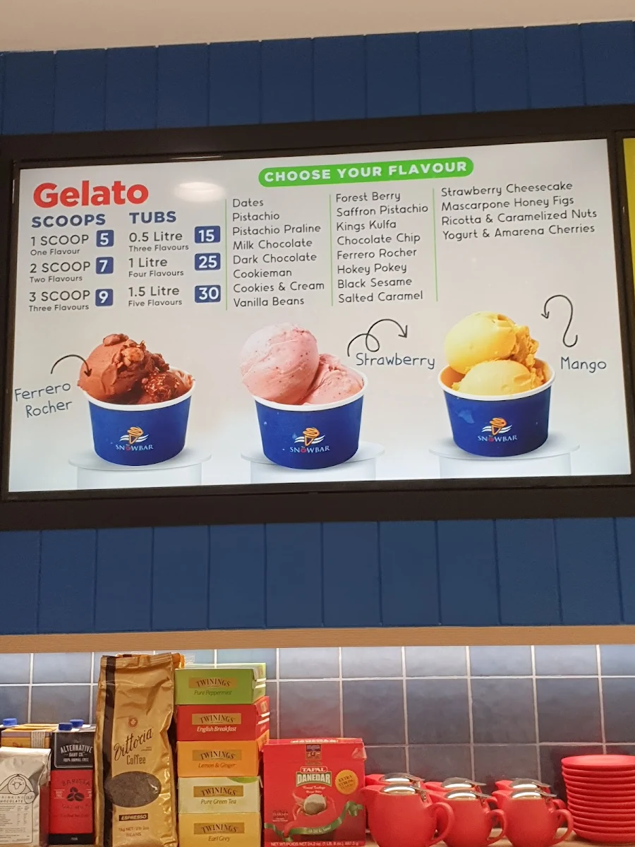 Menu, SNOWBAR