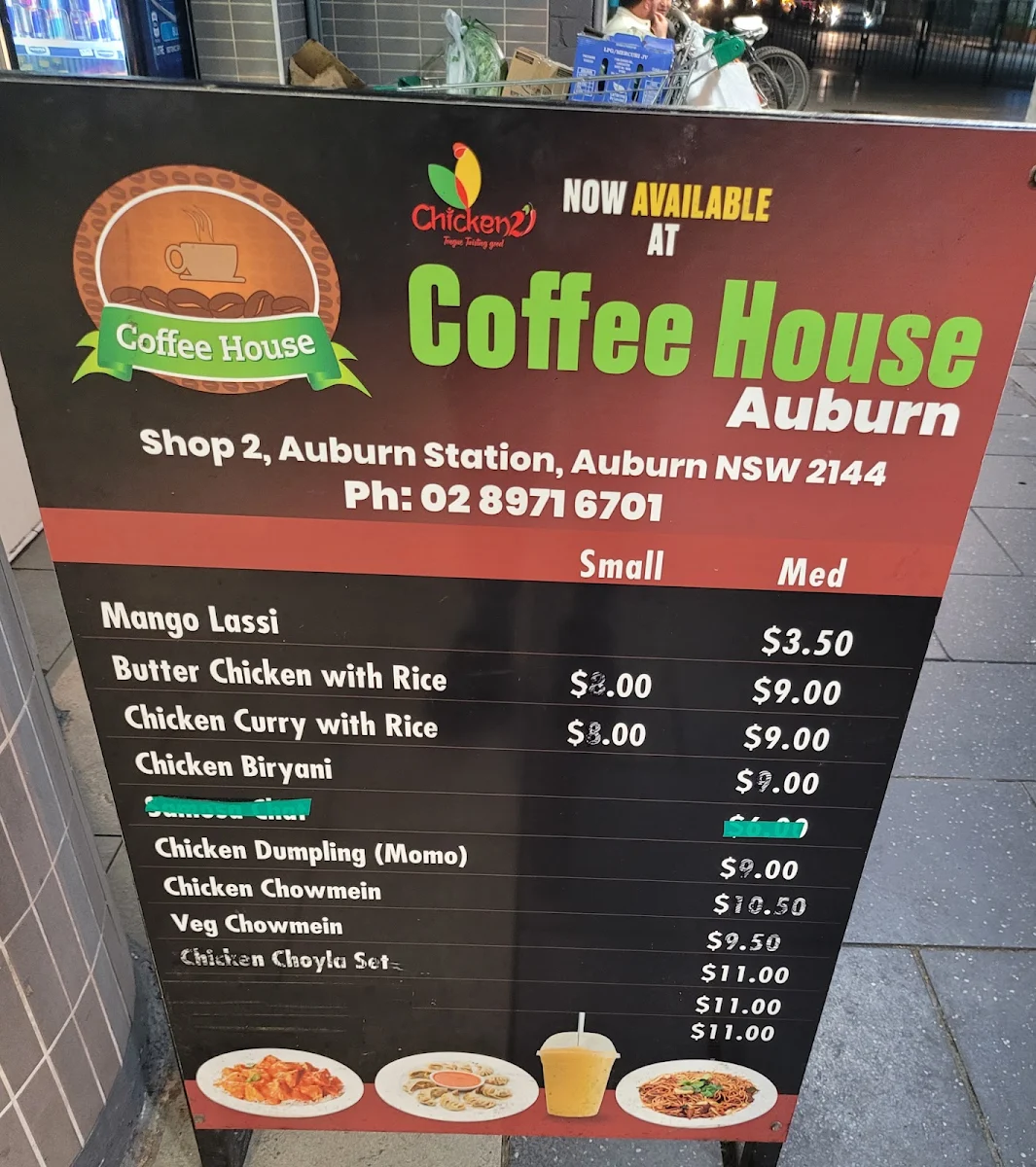 Menu, Coffee House Auburn