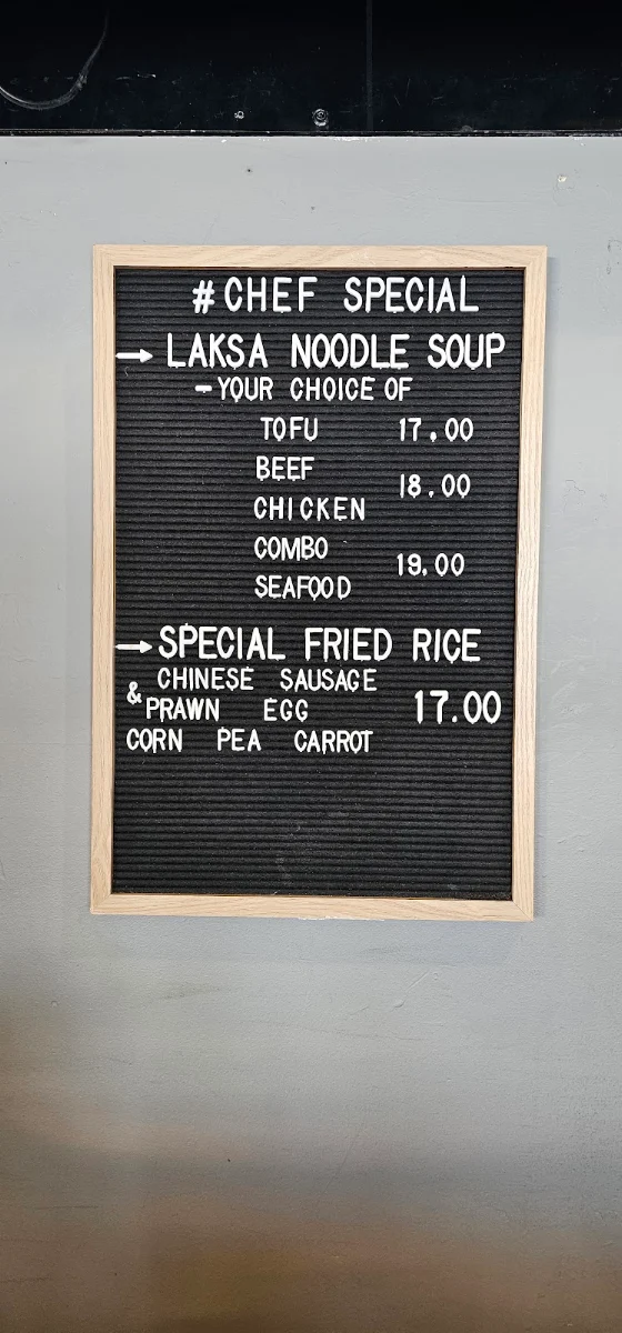 Menu, Viet Canteen Takeaway
