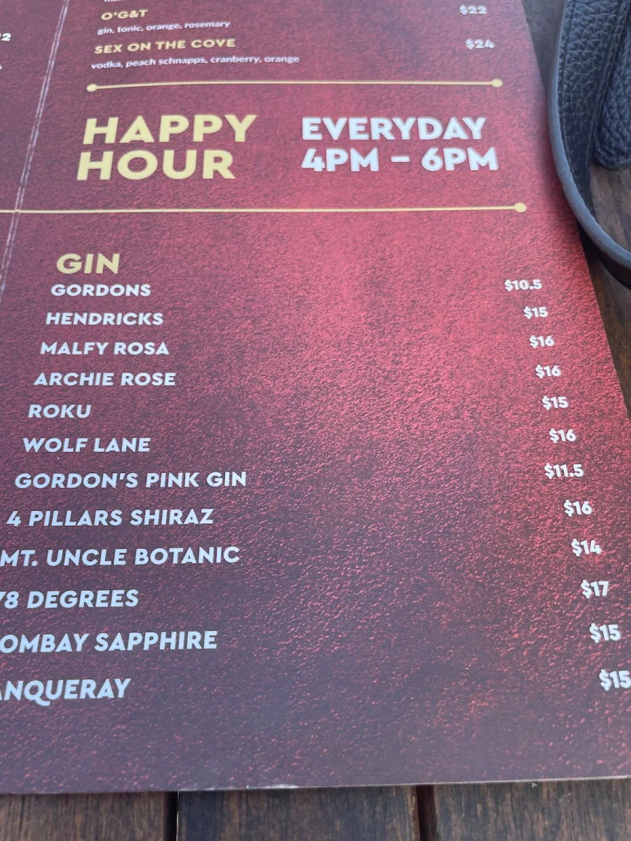 Menu, O’Donnells Irish Bar and Grill