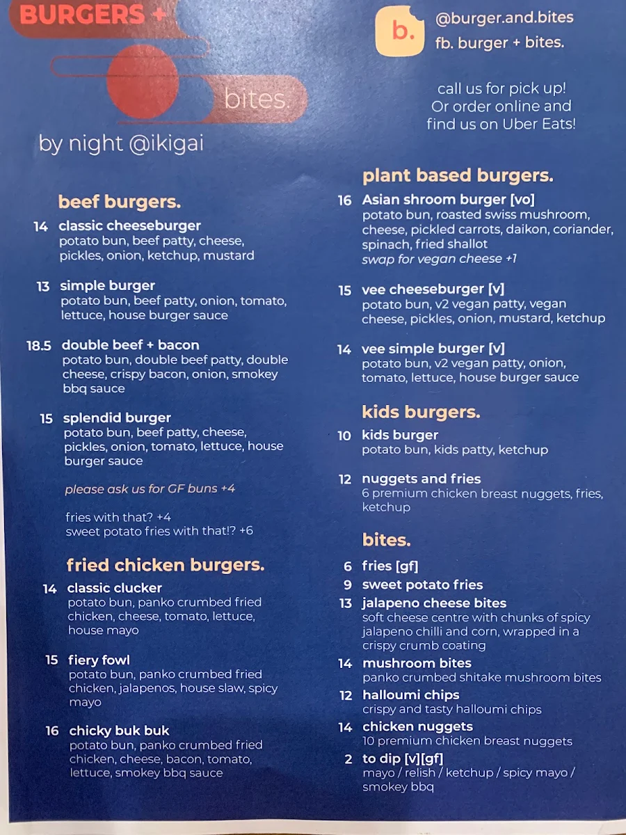 Menu, Ikigai Coffee Shop