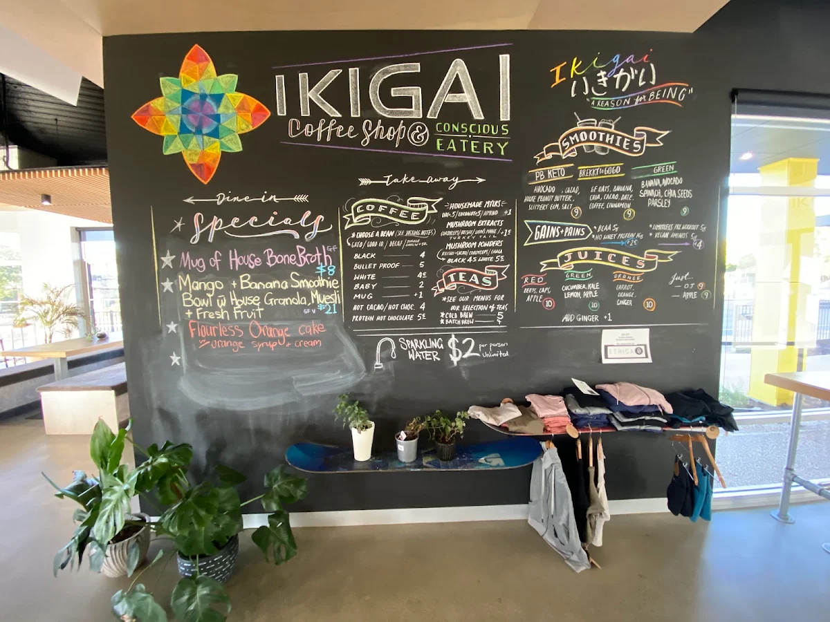 Menu, Ikigai Coffee Shop