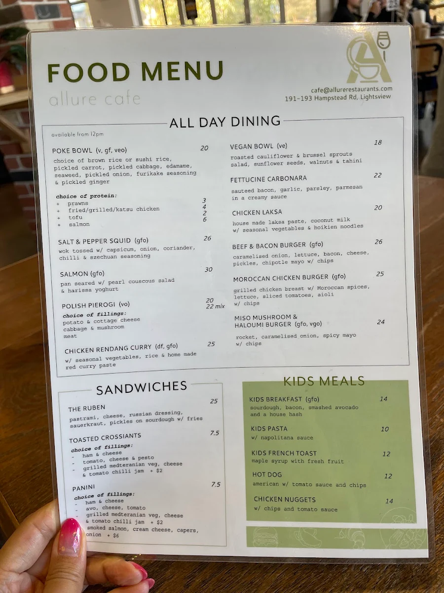 Menu, Ikigai Coffee Shop