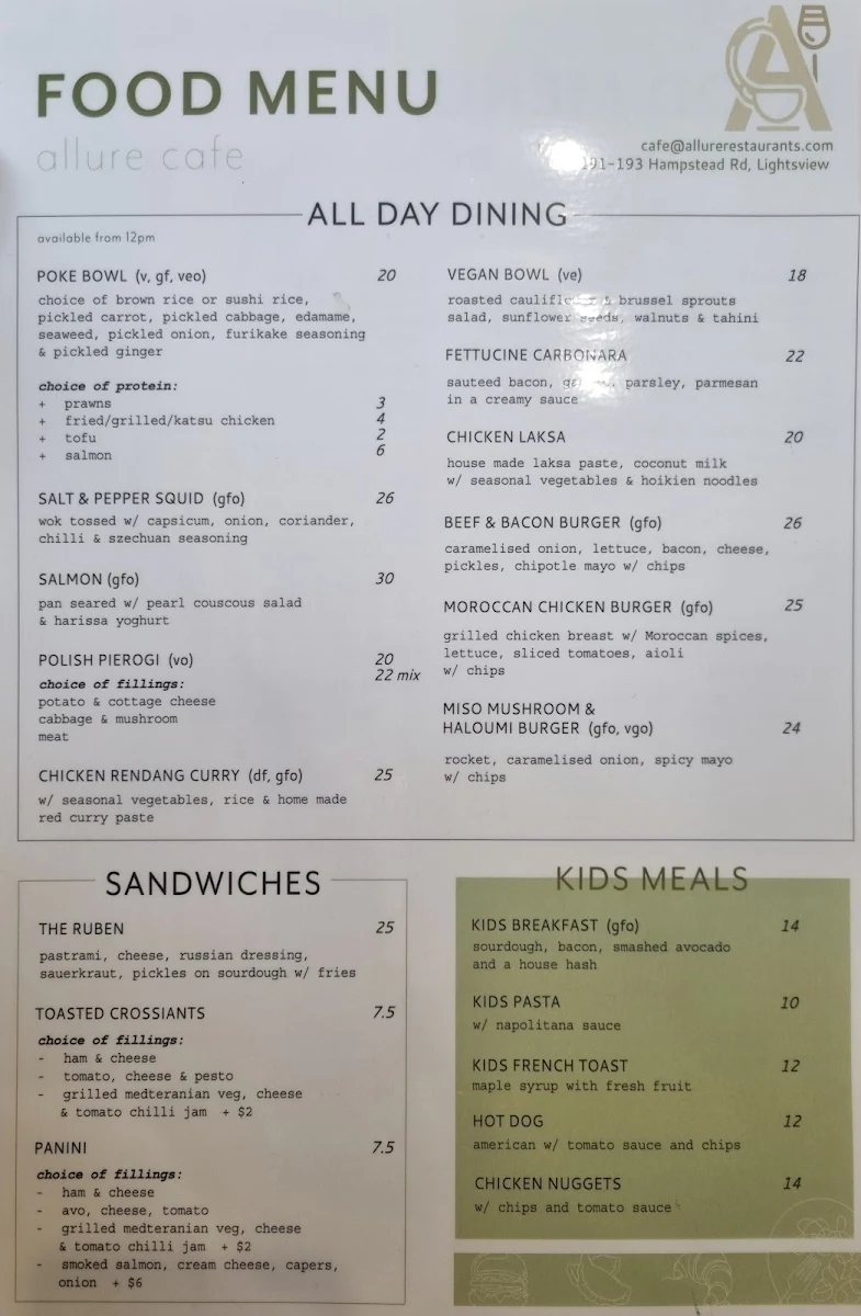 Menu, Ikigai Coffee Shop