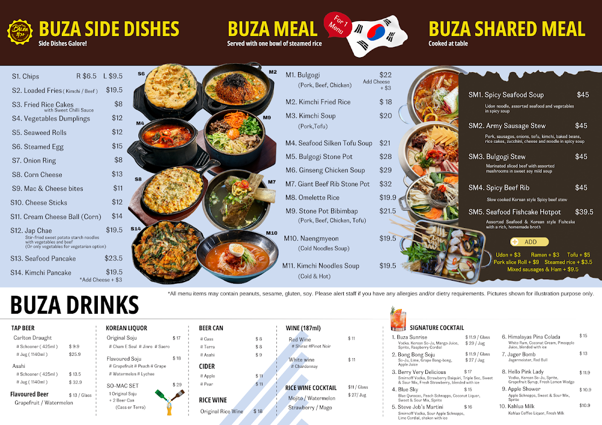 Menu, Buza Chicken