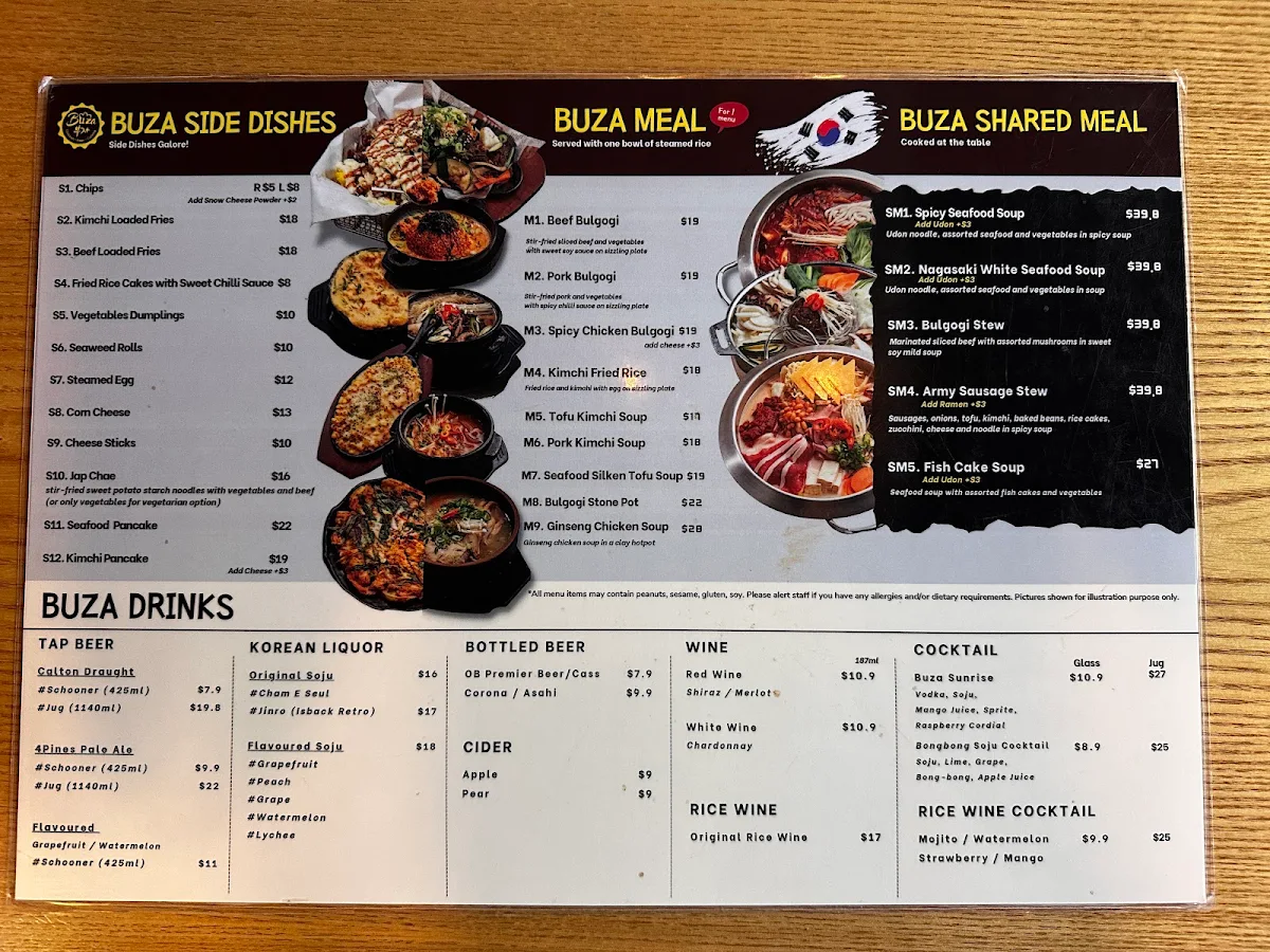 Menu, Buza Chicken